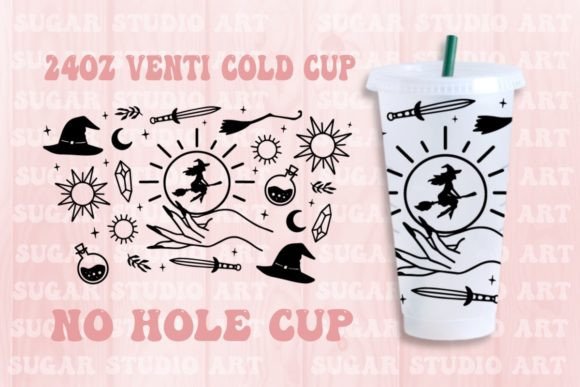 Basic Witch No Hole Cup, Halloween Svg Graphics