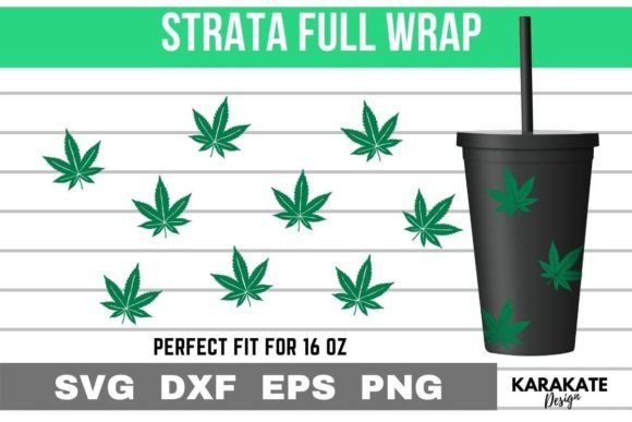 Cannabis Strata Cup Wrap SVG: Graphics for Crafts & Content