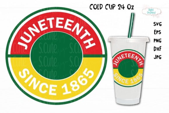 Cold Cup Ring 24 Oz Svg, Juneteenth Cup: Graphics for Real Projects