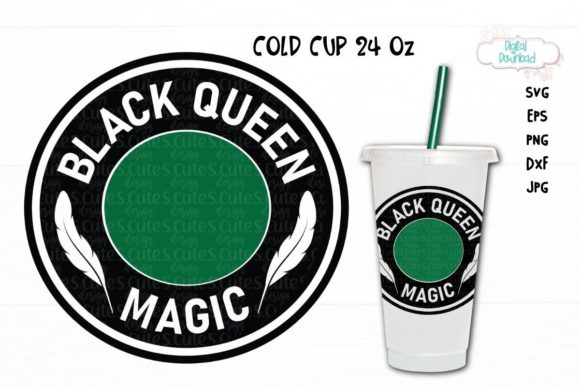 Cup Ring 24 Oz, Black Queen Magic Cup Graphics