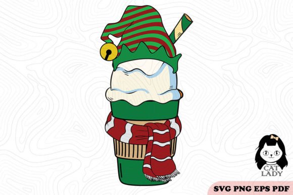 ELF Coffee Cup Christmas SVG PNG: Graphics and Crafts for Branding