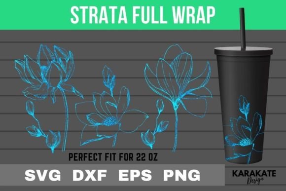 Lotus Cup Wrap SVG: Graphics for Crafts & Branding