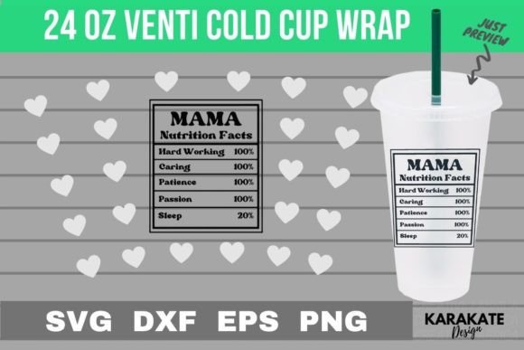Mama Nutrition SVG Wrap for Crafts and Graphics