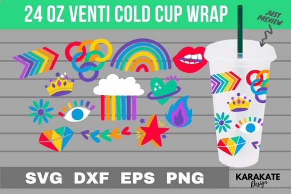 Pride Thing SVG Cup Wrap: Graphics for Crafts & Branding