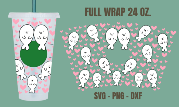 Seal Lover Starbucks Cup Wrap SVG: Graphics for Crafts