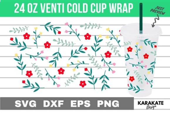 Spring Easter Venti Cup Wrap SVG: Graphics for Crafts
