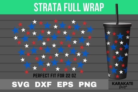 Star, 22 Oz Strata Cup Wrap SVG: Graphics for Crafts & Branding