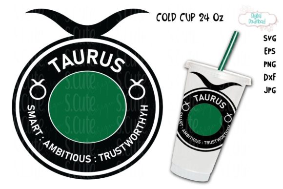 Taurus Cup Ring, Cold Cup Venti 24 Oz Svg