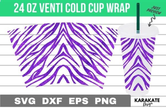 Tiger Print SVG Cup Wrap: Graphics for Crafts Projects