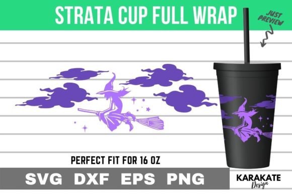 Witch Riding SVG Graphics for Crafts Branding